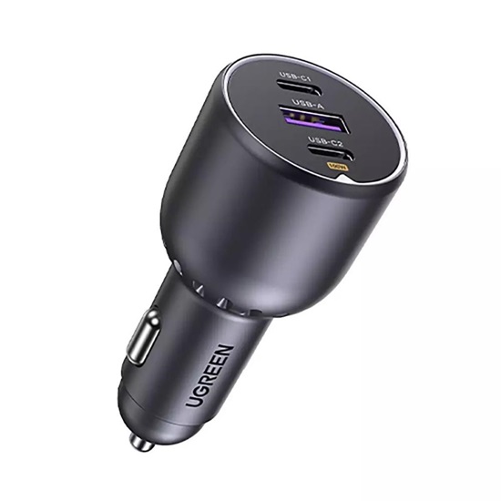 Ugreen EC705 2x USB-C + USB car charger 130W black (35025) (UGR35025)-UGR35025