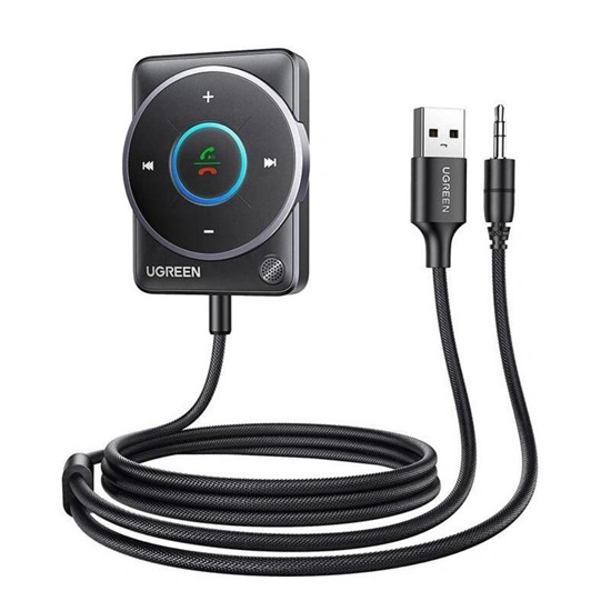 Ugreen Bluetooth 5.4 adapter CM723 USB + 3.5mm mini jack built-in microphone black (35002) (UGR35002)-UGR35002