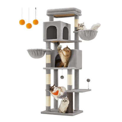 Feandrea Cat Tower Xl, Height 175 cm, up to 3 Cats (PCT182G01) (FEAPCT182G01)-FEAPCT182G01