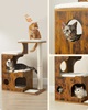 Feandrea Cat Tower, Medium,  Height 86 cm, for small & medium Cats (PCT70HW) (FEAPCT70HW)-FEAPCT70HW