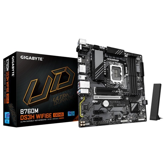 Gigabyte B760M DS3H GEN5 Motherboard Micro ATX με Intel 1700 Socket (B760M DS3H GEN5) (GIGB760MDS3HGEN5)-GIGB760MDS3HGEN5