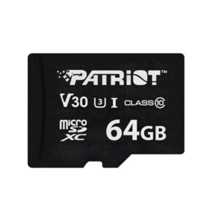 Patriot VX Series 64GB MicroSDXC V30 Class 10 UHS-I U3 4K UHD Memory Card (PSF64GVX31MCX) (PATRPSF64GVX31MCX)-PATRPSF64GVX31MCX