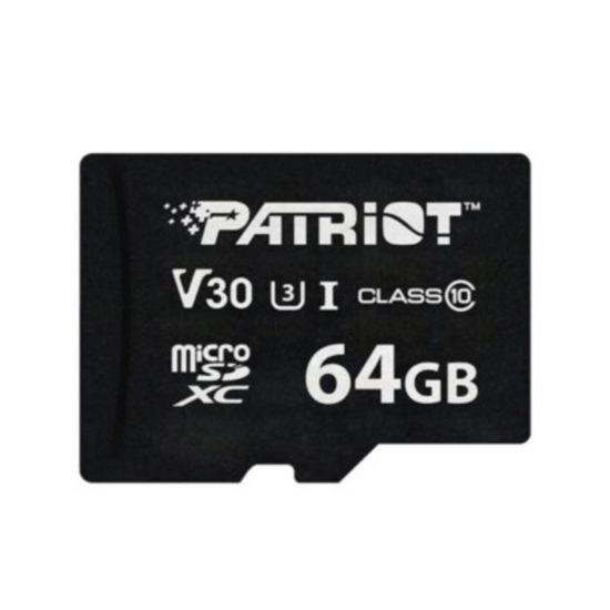 Patriot VX Series 64GB MicroSDXC V30 Class 10 UHS-I U3 4K UHD Memory Card (PSF64GVX31MCX) (PATRPSF64GVX31MCX)-PATRPSF64GVX31MCX