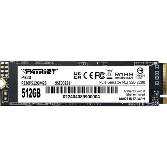 Patriot P320 512 GB PCIe 3.0 x4 NVMe 1.3 M.2 2280 (P320P512GM28) (PATRP320P512GM28)-PATRP320P512GM28