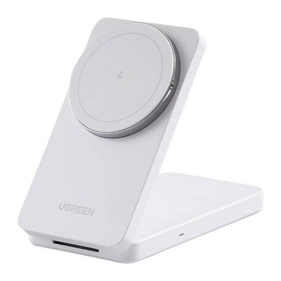 Ugreen W528 2 σε 1 επαγωγικός φορτιστής για iPhone AirPods 20W λευκό (45055) (UGR45055)-UGR45055