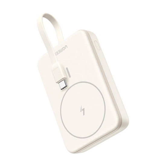 Ugreen Μαγνητικό powerbank 10000mAh PB760 ενσωματωμένο καλώδιο 20W μπεζ (35341B) (UGR35341B)-UGR35341B