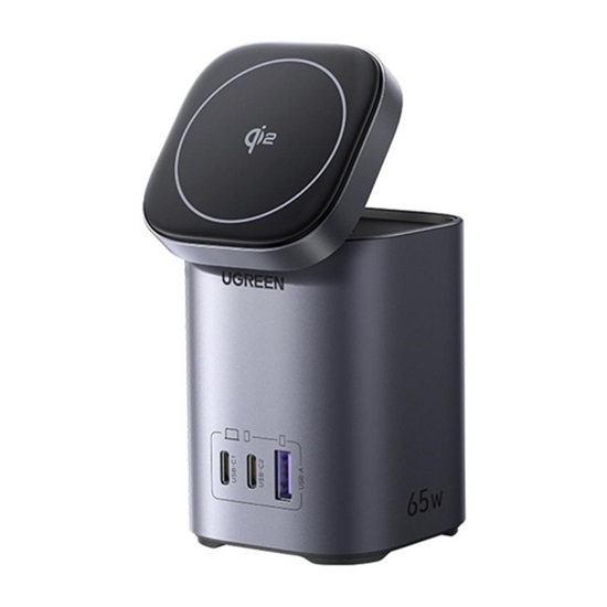 Ugreen Επιτραπέζιος γρήγορος φορτιστής 2in1 X555 USB + 2x USB-C 65W GaN (55321) (UGR55321)-UGR55321