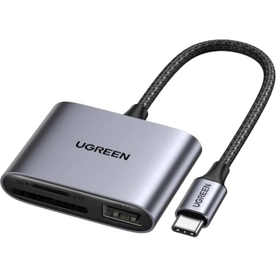 Ugreen USB-C Card Reader + USB CM387 black (80798) (UGR80798)-UGR80798