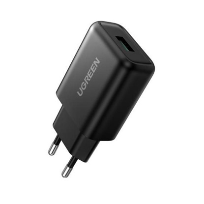 Ugreen Wall Charger CD122 18W QC 3.0 USB Black (70273) (UGR70273)-UGR70273