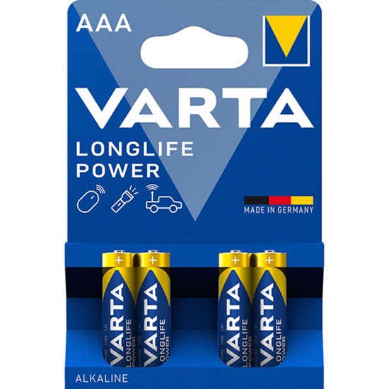 Varta Battery Alkaline AAA LR03 1.5V 4τμχ (4903121414) (VART4903121414)-VART4903121414
