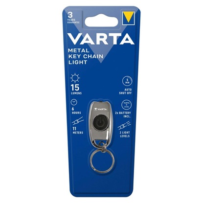 Varta LED Flashlight METAL KEY CHAIN LIGHT 16603 (VART19471)-VART19471
