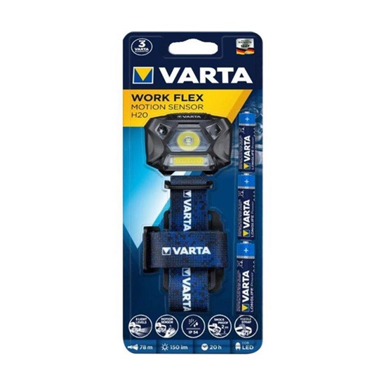 Varta LED headlight, front control WORK FLEX MOTION SENSOR H20 3W 3AAA 18648 (VART18773)-VART18773