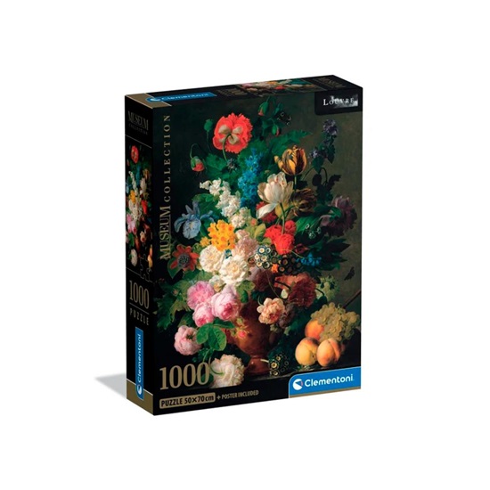 Clementoni Puzzle Museum Collection - Van Dael: Bowl of Flowers 1000pcs (39970) (CLE39970)-CLE39970