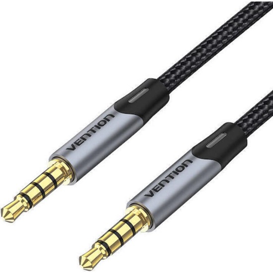 VENTION Cotton Braided 3.5mm TRS Male to Male Audio Cable 1M Green Copper Type (BAYGF) (VENBAYGF)-VENBAYGF