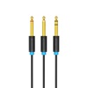 VENTION TRS 6.5mm Male to 2*6.5mm Male Audio Cable 1M Black (BATBF) (VENBATBF)-VENBATBF