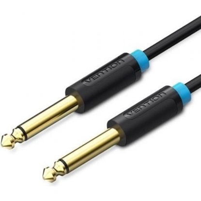 VENTION 6.5mm Male to Male Audio Cable 1M Black (BAABF) (VENBAABF)-VENBAABF