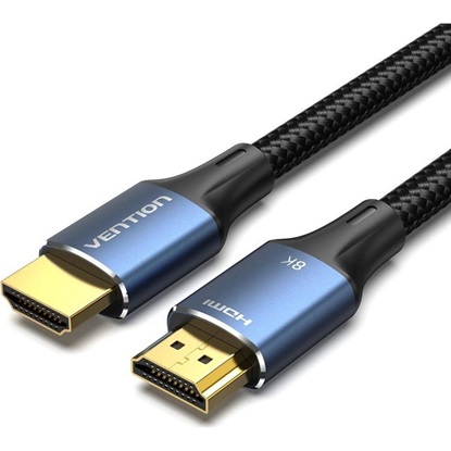 VENTION Cotton Braided 8K HDMI Male to Male Cable 5M Blue Aluminum Alloy Type (ALGLJ) (VENALGLJ)-VENALGLJ