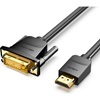 VENTION HDMI to DVI Cable 1.5M Black (ABFBG) (VENABFBG)-VENABFBG