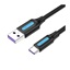 VENTION USB 2.0 A Male to Type-C Male 5A Cable 0.5M Black PVC Type (CORBD) (VENCORBD)-VENCORBD