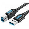 VENTION USB 3.0 A Male to B Male Cable 1M Black PVC Type (COOBF) (VENCOOBF)-VENCOOBF