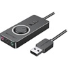 VENTION USB 2.0 External Stereo Sound Adapter with Volume Control 0.5M Black ABS Type (CDRBD) (VENCDRBD)-VENCDRBD