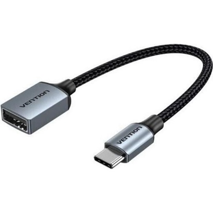 VENTION USB 3.0 Type-C Male to A Female OTG Cable 0.15M Gray Aluminum Alloy Type (CCXHB) (VENCCXHB)-VENCCXHB