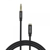 VENTION Cotton Braided TRRS 3.5mm Male to 3.5mm Female Audio Extension Cable 1M Black Aluminum Alloy Type (BHCBF) (VENBHCBF)-VENBHCBF