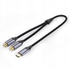 VENTION Type-C Male to 2RCA Female Cable 0.5M Gray Aluminum Alloy Type (BGVHD) (VENBGVHD)-VENBGVHD