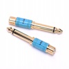 VENTION 6.5mm Male to RCA Female Audio Adapter Blue Metal Type (VDD-C03) (VENVDD-C03)-VENVDD-C03