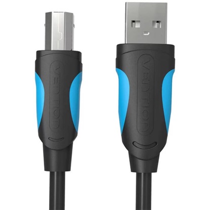 VENTION USB 2.0 A Male to B Male Print Cable with 2*Ferrite Core 10M Black (VAS-A16-B1000) (VENVAS-A16-B1000)-VENVAS-A16-B1000