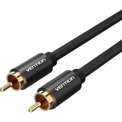 VENTION RCA Coaxial Audio/Video Cable 2M Black Aluminum Alloy Type (VAB-R09-B200) (VENVAB-R09-B200)-VENVAB-R09-B200