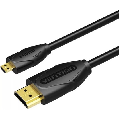 VENTION Micro HDMI to HDMI Cable 1.5M Black (VAA-D03-B150) (VENVAA-D03-B150)-VENVAA-D03-B150