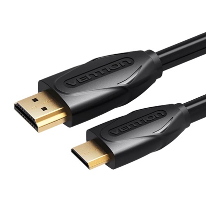 VENTION Mini HDMI to HDMI Cable 2M Black (VAA-D02-B200) (VENVAA-D02-B200)-VENVAA-D02-B200