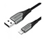 VENTION Nylon Braided USB 2.0 A to Lightning 2.4A Cable 0.5M Gray Aluminum Alloy Type MFi-Certified (LABHD) (VENLABHD)-VENLABHD