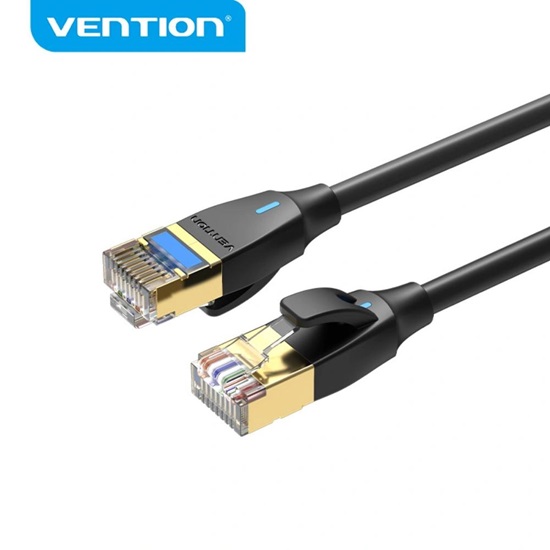 VENTION Cat.8 SFTP Patch Cable 1.5M Black Slim Type (IKIBG) (VENIKIBG)-VENIKIBG