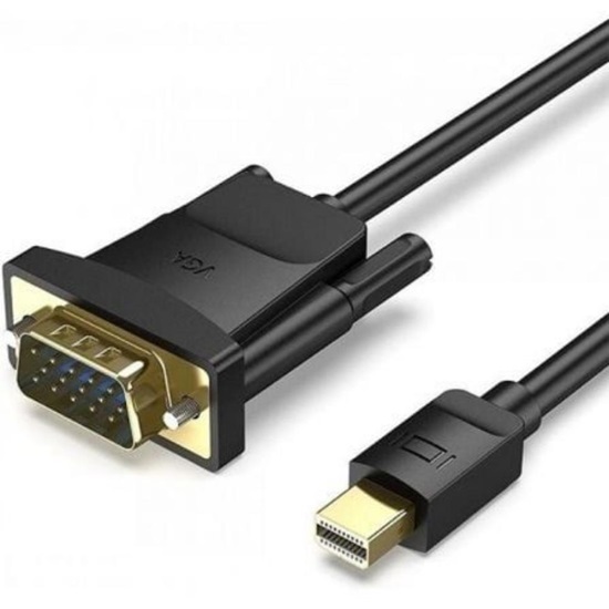 VENTION Mini DisplayPort Male to VGA Male Cable 2M Black (HFDBH) (VENHFDBH)-VENHFDBH