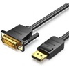 VENTION DisplayPort to DVI Cable 2M Black (HAFBH) (VENHAFBH)-VENHAFBH
