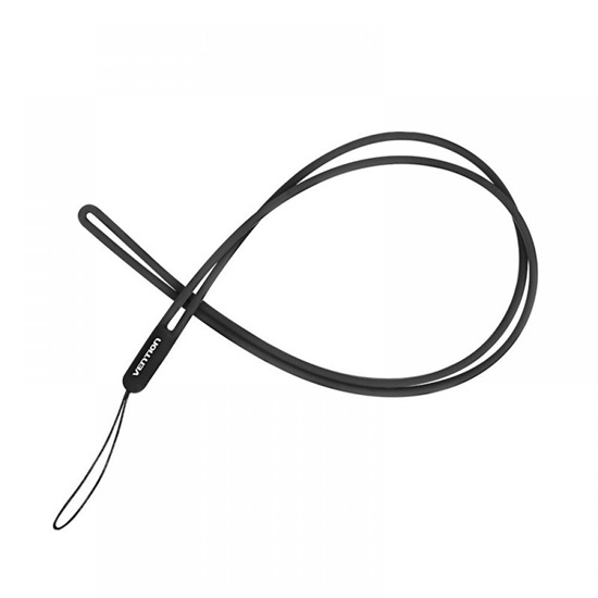 VENTION Smartphone Lanyard 0.15M Black Silicone Type (KQFBB) (VENKQFBB)-VENKQFBB