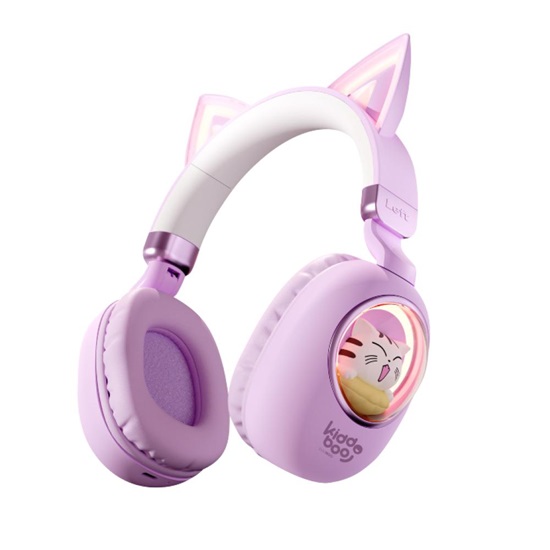 Kiddoboo Delulu Bluetooth Headphones Lavender (KBKID5LVD)-KBKID5LVD