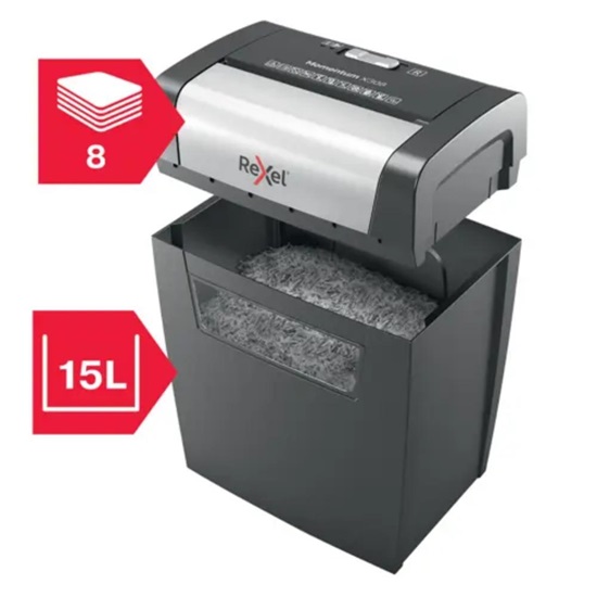 Rexel Momentum X308 Paper Shredder Cross cut (2104570EU) (REX2104570EU)-REX2104570EU