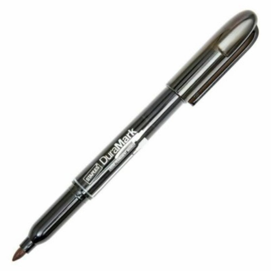 Staples Duramark Permanent Marker Black 1.5 3 Mm Round (50649) (STP50649)-STP50649