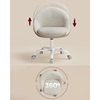 Songmics περιστρεφόμενη καρέκλα γραφείου 60 x 60 x 80-90 cm μπεζ και λευκή απόχρωση (OBG020W01) (SNGOBG020W01)-SNGOBG020W01