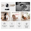 Mercusys Pan/Tilt Home Security Wi-Fi 2K 3MP Camera (MC210) (MERMC210)-MERMC210