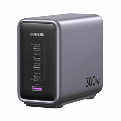 Ugreen CD333 Nexode 300W 5A 1 x USB-A - 4 x USB-C Gray (90903B) (UGR90903B)-UGR90903B