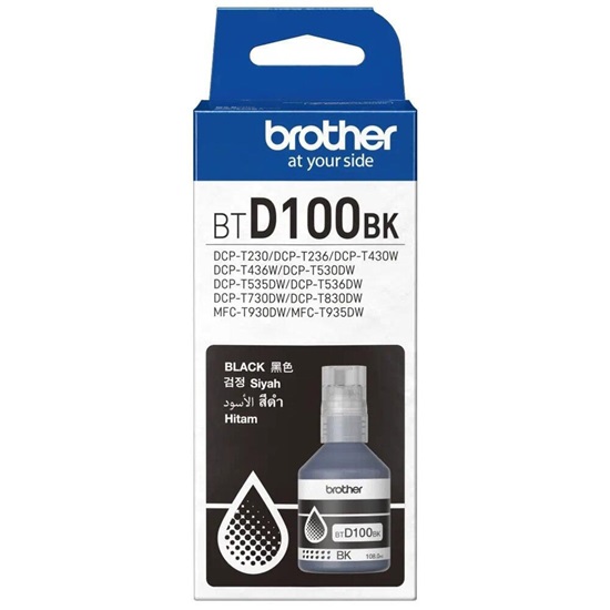 Brother Μελάνι Inkjet BT-D100BK Black (BTD100BK) (BROBTD100BK)-BROBTD100BK