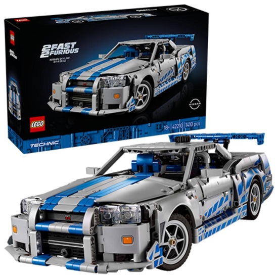 Lego Technic 2 Fast 2 Furious Nissan Skyline GT-R(R34) Speedster (42210) (LGO42210)-LGO42210