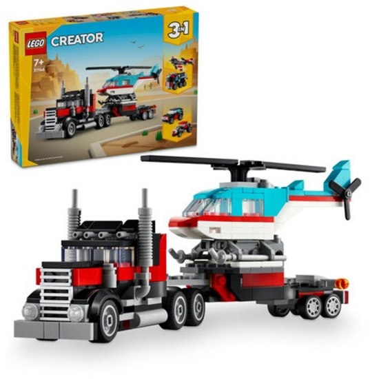 Lego Creator 3-In-1 Low Loader With Helicopter (31146) (LGO31146)-LGO31146