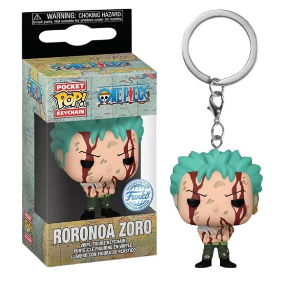 Funko Pocket Pop! Keychain Animation: One Piece - Roronoa Zoro Special Edition (FNK68801)-FNK68801