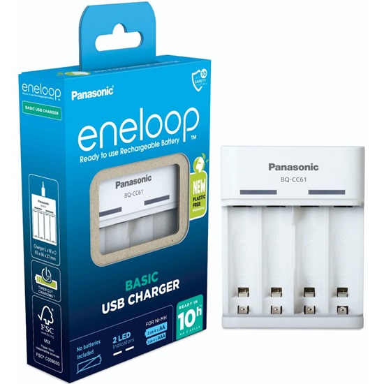 Panasonic Eneloop BQ-CC61 USB EKO Rechargeable Ni-MH battery charger  (PAN19643)-PAN19643