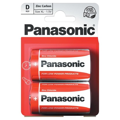 Panasonic R20 D (Blister) Carbon Zinc battery  (PAN10865)-PAN10865